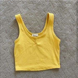 Yellow crop top